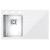 Alveus CRYSTALIX 10 ĽAVÝ sklenený drez s nerez.vaničkou 86x54 +sifón - White