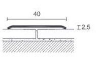 Profilpas PROCLASSIC 742/F Prechodová lišta 2,7m v.2,5mm š.40mm šróbov. NEREZ leštená