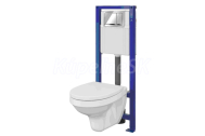 Cersanit AQUA 02 Podomietkový SET +WC závesné Delfi+sedátko Delfi PP SC+tlačítko S701-216