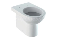 Geberit Selnova WC misa, Zadný odpad, 530x360mm, Uzavretý tvar, Biele, oblé