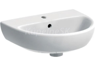 Geberit Selnova Malé umývadlo 450x370mm, s otvorom pre bat. s prepadom, biela