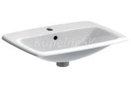 Geberit Selnova Square Zápustné umývadlo 600x450mm, s otvorom pre bat. s prepadom, biela