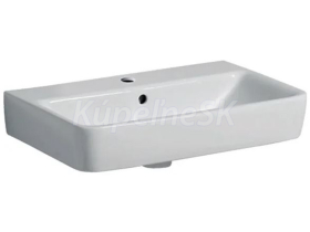 Geberit Selnova Compact Umývadlo 600x370mm, s otvorom pre bat. s prepadom, biela