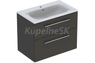 Geberit Selnova Square Umývadlová skrinka 635x788x480mm, s umývadlom, 2 zásuvky, Láva mat.