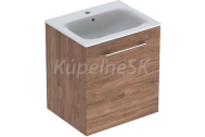 Geberit Selnova Square Umývadlová skrinka 635x588x480mm, s umývadlom,1 dvier.Orech hickory