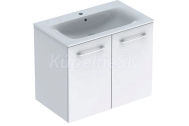 Geberit Selnova Square Umývadlová skrinka 635x788x480mm, s umývadlom, 2 dvierka,Biela lesk