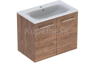 Geberit Selnova Square Umývadlová skrinka 635x788x480mm, s umývadlom,2 dvier.Orech hickory