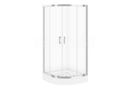 Cersanit S158-005 BASIC Štvrťkruhový sprchový kút 90x90x185cm, Chróm, Číre sklo
