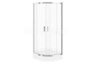 Cersanit ARTECO Štvrťkruhový sprchový kút 90x90x190cm, Chróm, Číre sklo, S157-002
