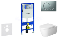 Geberit SET Duofix 111.300.00.6 +WCzávesné Duravit ME by Starck Riml.+sedSCaSigma01 ChrMat