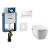 Geberit SET Kombifix 110.302.00.5+ WCzávesné Tece One sprch.Rimless+sedSC+Sigma30 Biele/Ch