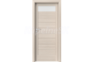 PORTA Doors SET Rámové dvere VERTE HOME C.1 so sklom, fólia Orech bielený + zárubeň
