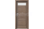 PORTA Doors SET Rámové dvere VERTE HOME C.1 so sklom, fólia Orech verona 2 + zárubeň