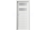 PORTA Doors SET Rámové dvere VERTE HOME C.2 so sklom, fólia Biela + zárubeň