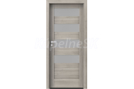 PORTA Doors SET Rámové dvere VERTE HOME C.4 so sklom, 3D fólia Agát strieborný + zárubeň