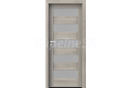 PORTA Doors SET Rámové dvere VERTE HOME C.5 so sklom, 3D fólia Agát strieborný + zárubeň