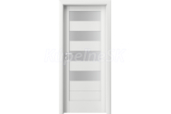 PORTA Doors SET Rámové dvere VERTE HOME C.4 so sklom, fólia Biela + zárubeň