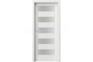 PORTA Doors SET Rámové dvere VERTE HOME C.5 so sklom, fólia Biela + zárubeň