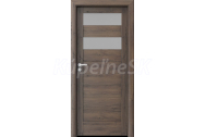 PORTA Doors SET Rámové dvere VERTE HOME C.2 so sklom, 3D fólia Dub šarlátový + zárubeň