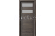 PORTA Doors SET Rámové dvere VERTE HOME C.2 so sklom, 3D fólia Dub tmavý + zárubeň