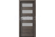 PORTA Doors SET Rámové dvere VERTE HOME C.4 so sklom, 3D fólia Dub tmavý + zárubeň