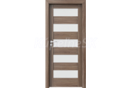 PORTA Doors SET Rámové dvere VERTE HOME C.5 so sklom, fólia Orech verona 2 + zárubeň