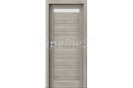 PORTA Doors SET Rámové dvere VERTE HOME D.1 so sklom, 3D fólia Agát strieborný + zárubeň