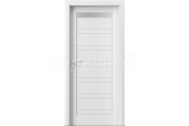 PORTA Doors SET Rámové dvere VERTE HOME D.1 so sklom, fólia Biela + zárubeň