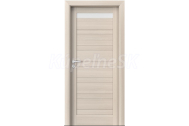 PORTA Doors SET Rámové dvere VERTE HOME D.1 so sklom, fólia Orech bielený + zárubeň