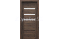 PORTA Doors SET Rámové dvere VERTE HOME H.3 so sklom, 3D fólia Dub šarlátový + zárubeň