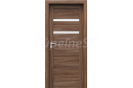 PORTA Doors SET Rámové dvere VERTE HOME H.2 so sklom, fólia Orech verona 2 + zárubeň