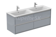 Ideal Standard E0824EQ Connect Air skrinka pod dvojumývadlo 130cm-(lesklý svetlý šedý lak)