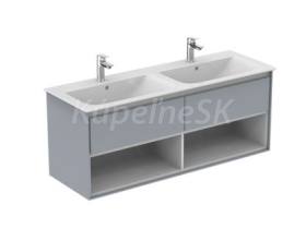 Ideal Standard E0831EQ Connect Air skrinka pod dvojumývadlo 130cm-(lesklý svetlý šedý lak)