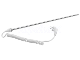 Aqualine Elektrická vykurovacia tyč bez termostatu, krútený kábel/biela 600 W