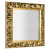 Sapho ZEEGRAS zrkadlo v ráme, 90x90cm, zlatá