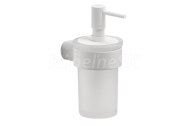 Gedy PIRENEI dávkovač mydla, biela matná/mliečne sklo