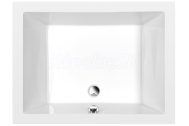 Polysan DEEP hlboká sprchová vanička s konštrukciou, obdĺžnik 100x75x26cm, biela