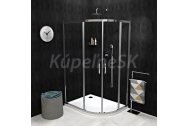 Gelco SIGMA SIMPLY štvrťkruhový sprchový kút 100x80 cm Číre/Chróm R550 Posuvné dv.