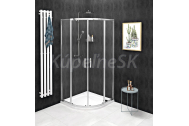 Gelco SIGMA SIMPLY štvrťkruhový sprchový kút 100x100 cm Číre/Chróm R550 Posuvné dv.