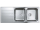 Grohe Drezy - Drez K500 s automatickým odtokom, 1160x500 mm, kefovaná nerezová 31588SD1