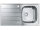 Grohe Drezy - Drez K200 s automatickým odtokom, 860x500 mm, kefovaná nerezová 31552SD1