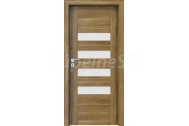 PORTA Doors Set BEZFALCOVÉ dvere KONCEPT H4, sklo Matné, 3D fólia Agát Medový + zárubňa