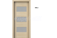 PORTA Doors Set BEZFALCOVÉ dvere KONCEPT K3, sklo Matné,Premium fólia Biela + zárubňa