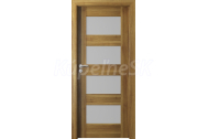 PORTA Doors Set BEZFALCOVÉ dvere VERTE PREMIUM A.4 skloMat, 3Dfólia Agát Medový a zárubeň