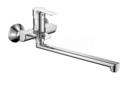 Bruckner BARON nástenná umývadlová/vaňová batéria, rozteč 100mm, hubica 338mm, chróm