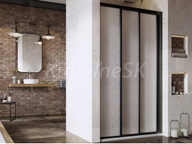 Ravak ASDP3-90 Sprchové dvere posuvné trojdielne 90x198 cm, black, pearl + Cleaner