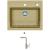 Alveus ATROX 30 SET kuchynský granit. drez so sifón. 59x50 + batéria SIROS - Beige/Chróm