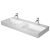 Duravit DURA SQUARE dvojumývadlo nábytkové 120x47, 1 otv.pre bat, Biela 2353120041