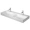 Duravit DURA SQUARE dvojumývadlo nábytkové 120x47, 1 otv.pre bat, Biela 2353120041