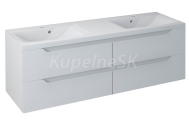 Sapho WAVE dvojumývadlová skrinka 149,7x50x47,8cm, biela (WA151)